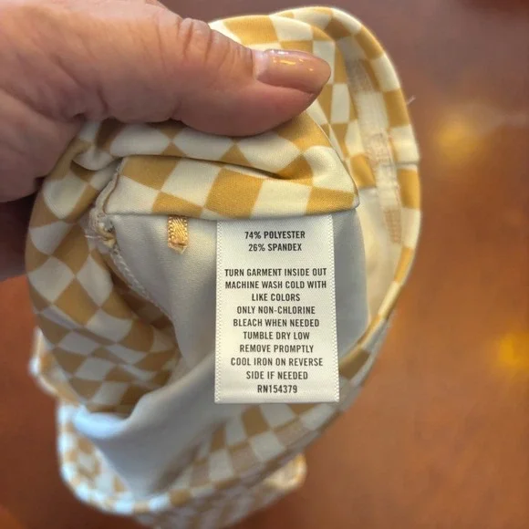 Aeropostale Checkered Crop Top Sleeveless Tank Top Racerback - Size S‎ - Picture 3 of 8